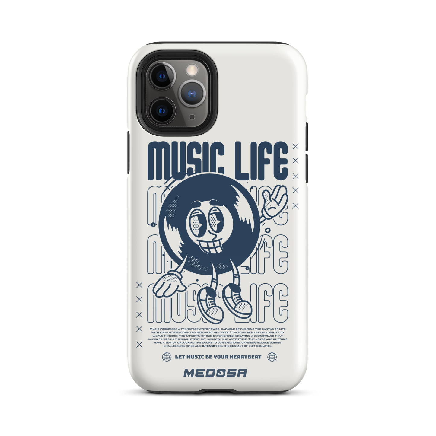 Music Life White and Navy