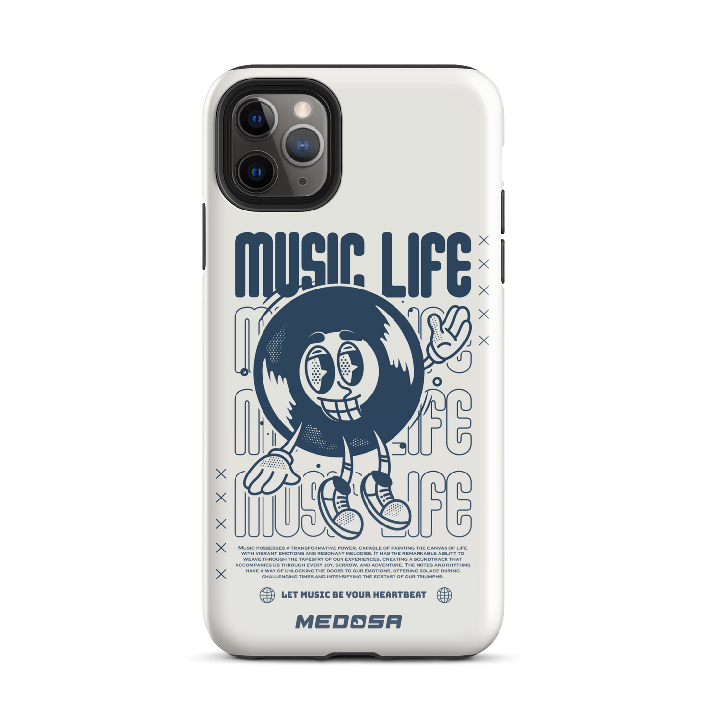 Music Life White and Navy