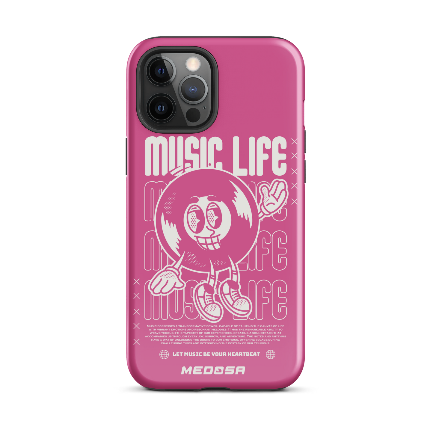 Music Life Pink and White