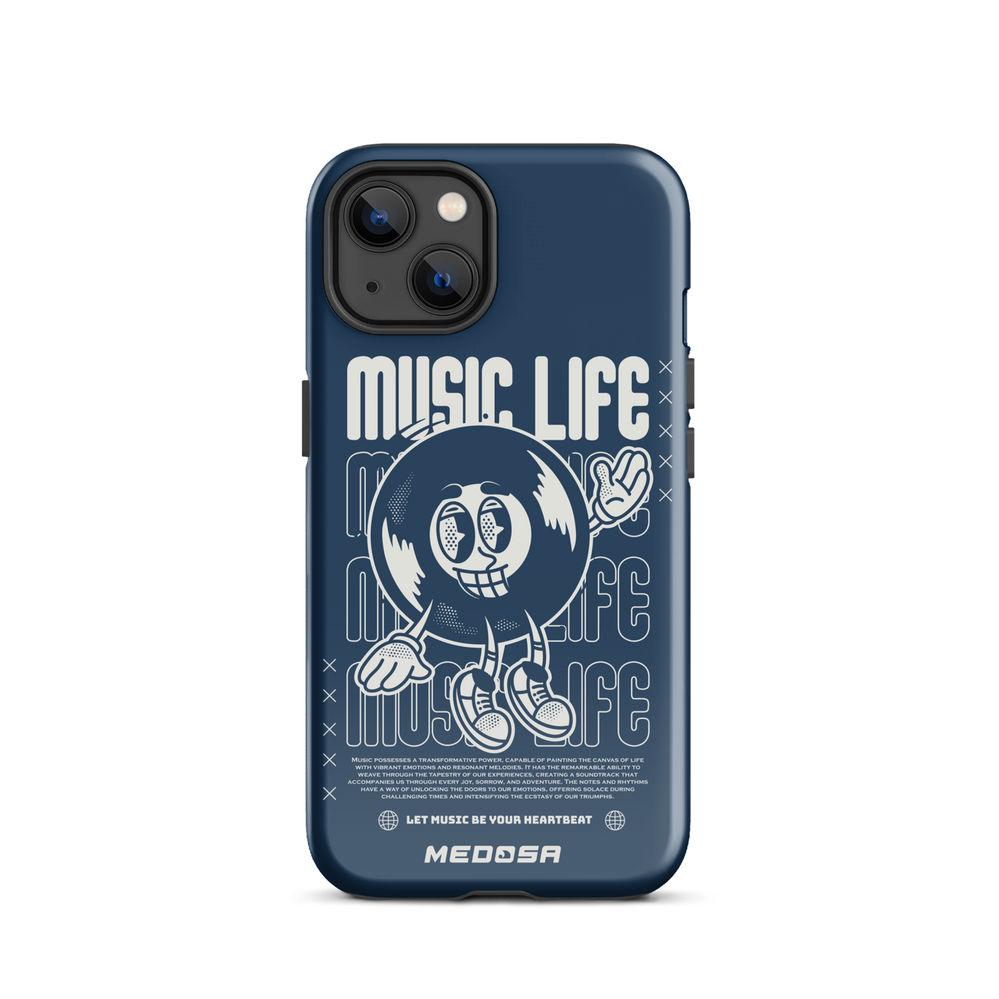 Music Life Navy and White