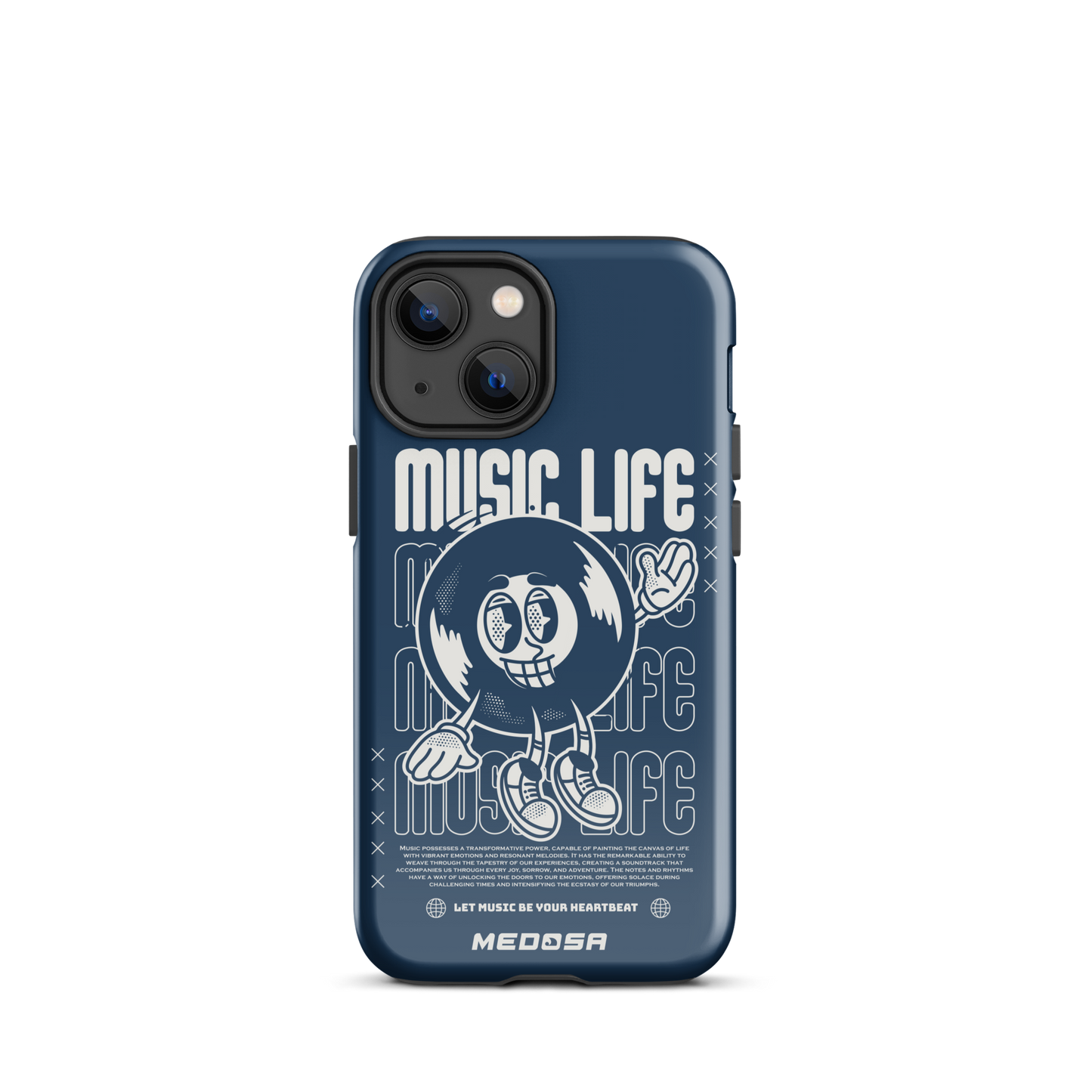 Music Life Navy and White