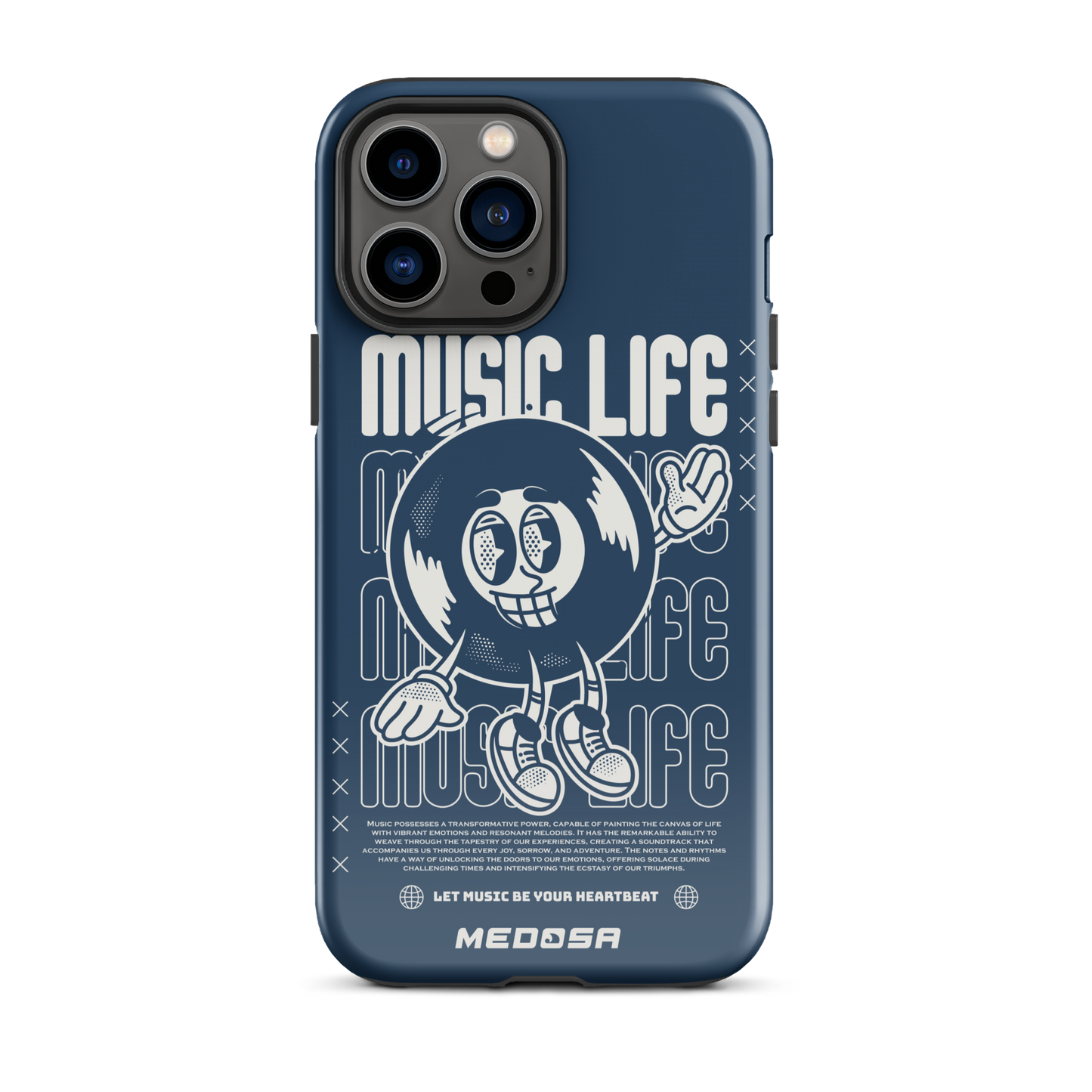 Music Life Navy and White