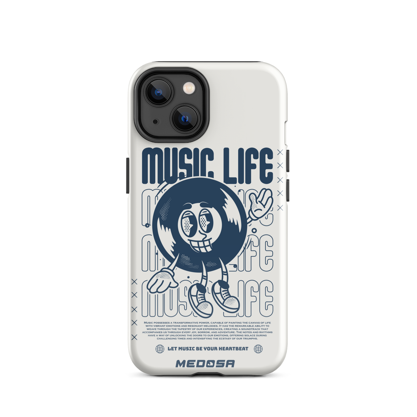 Music Life White and Navy