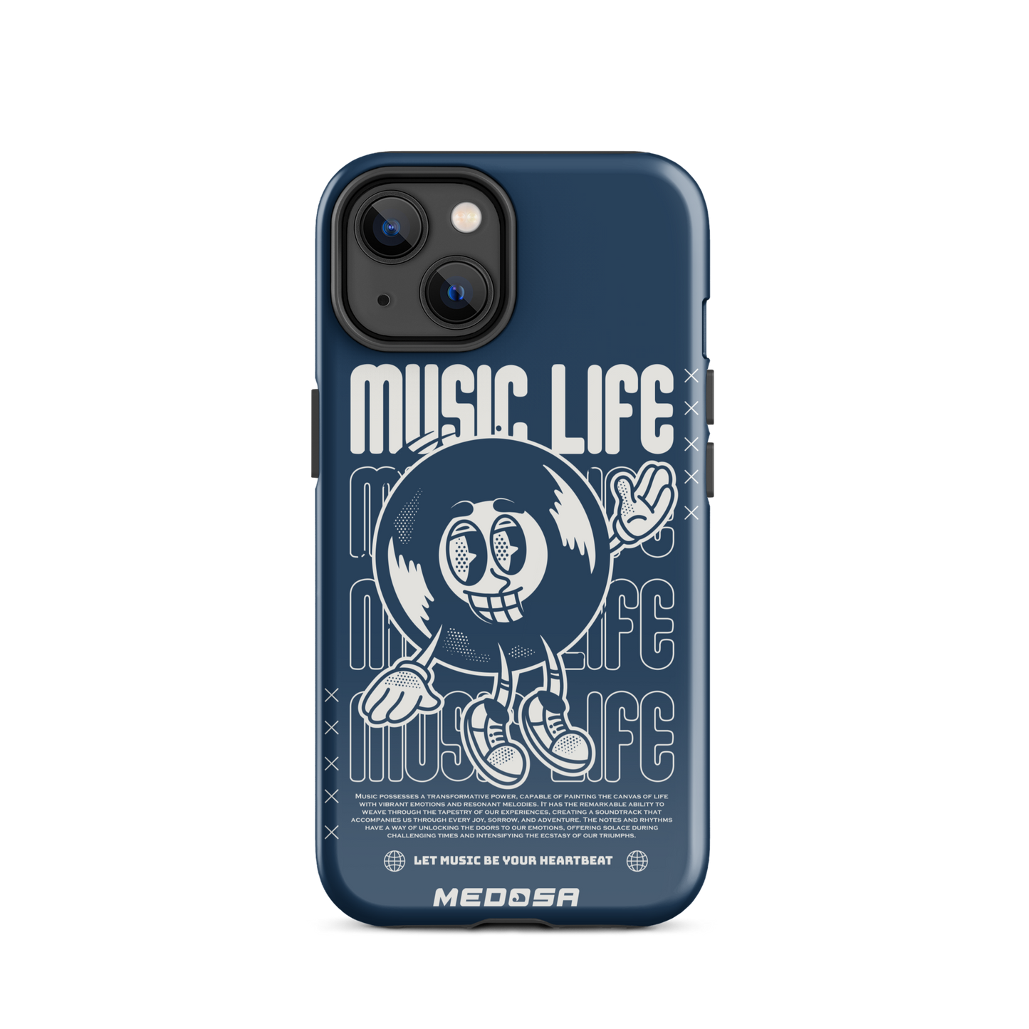 Music Life Navy and White