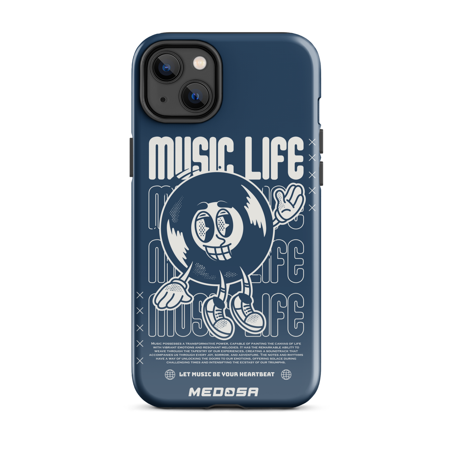 Music Life Navy and White