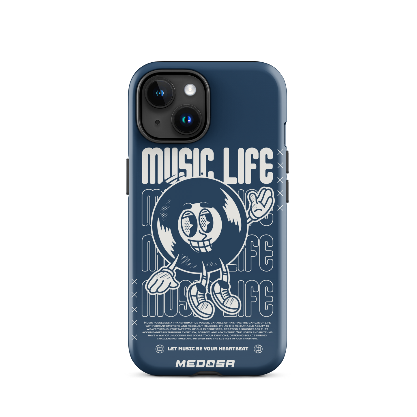 Music Life Navy and White