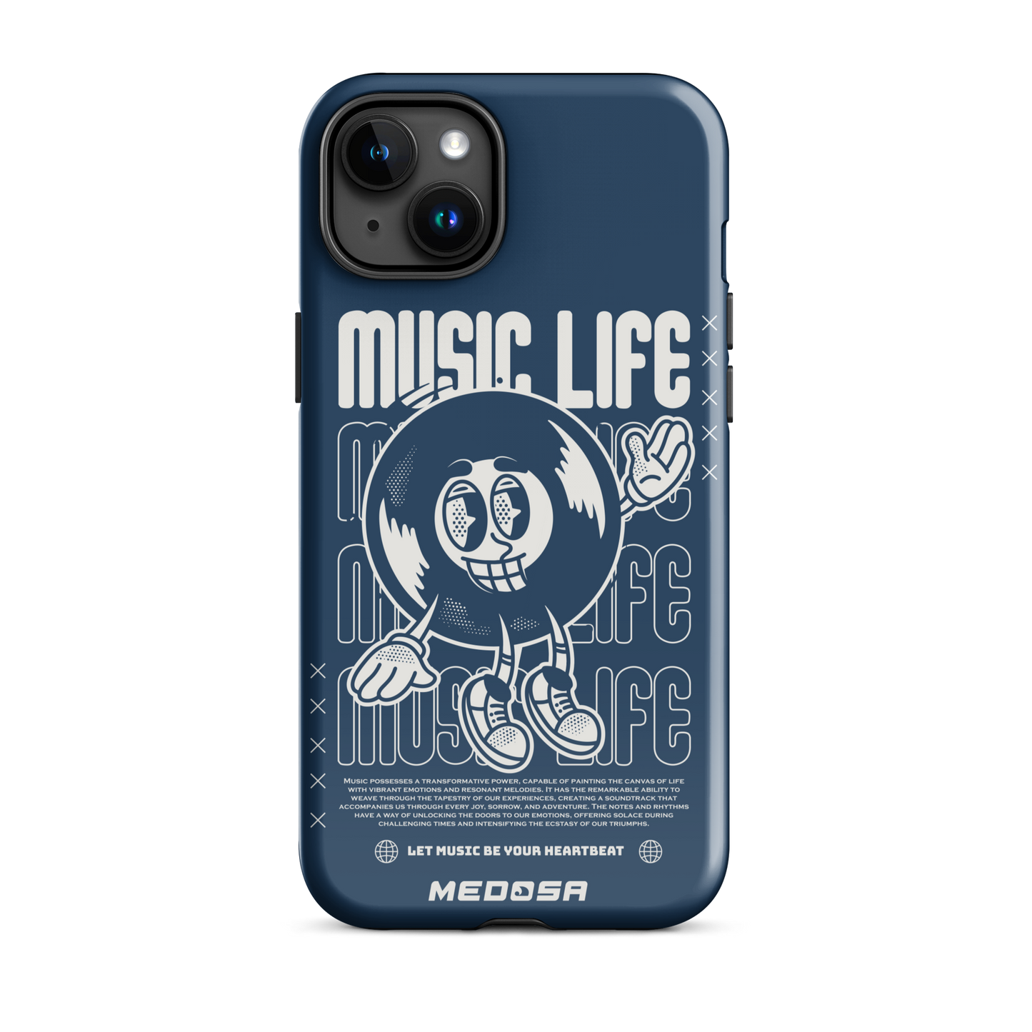 Music Life Navy and White