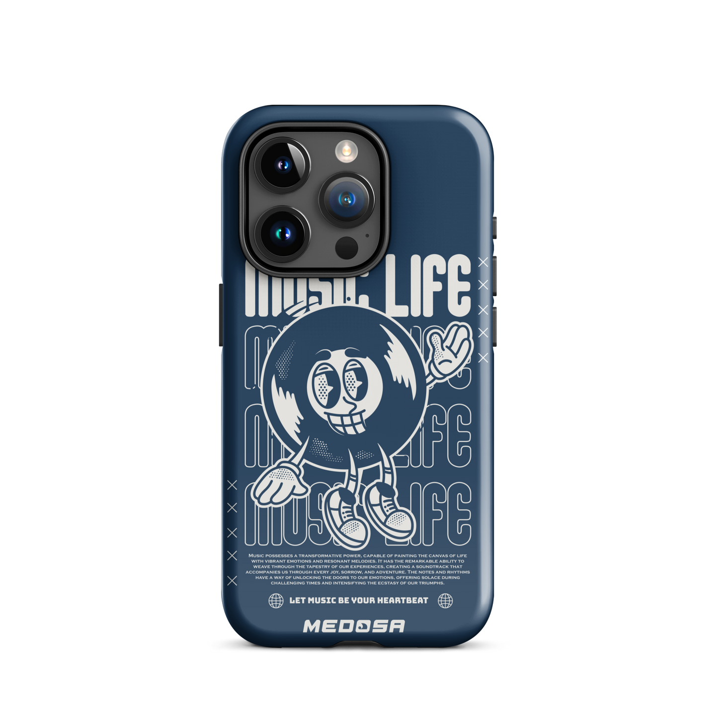 Music Life Navy and White