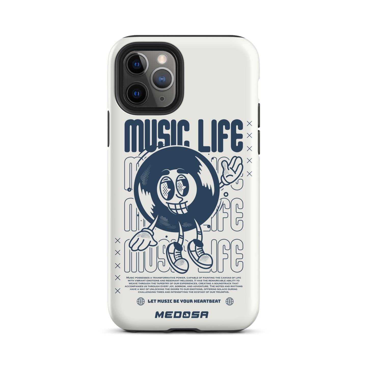 Music Life White and Navy