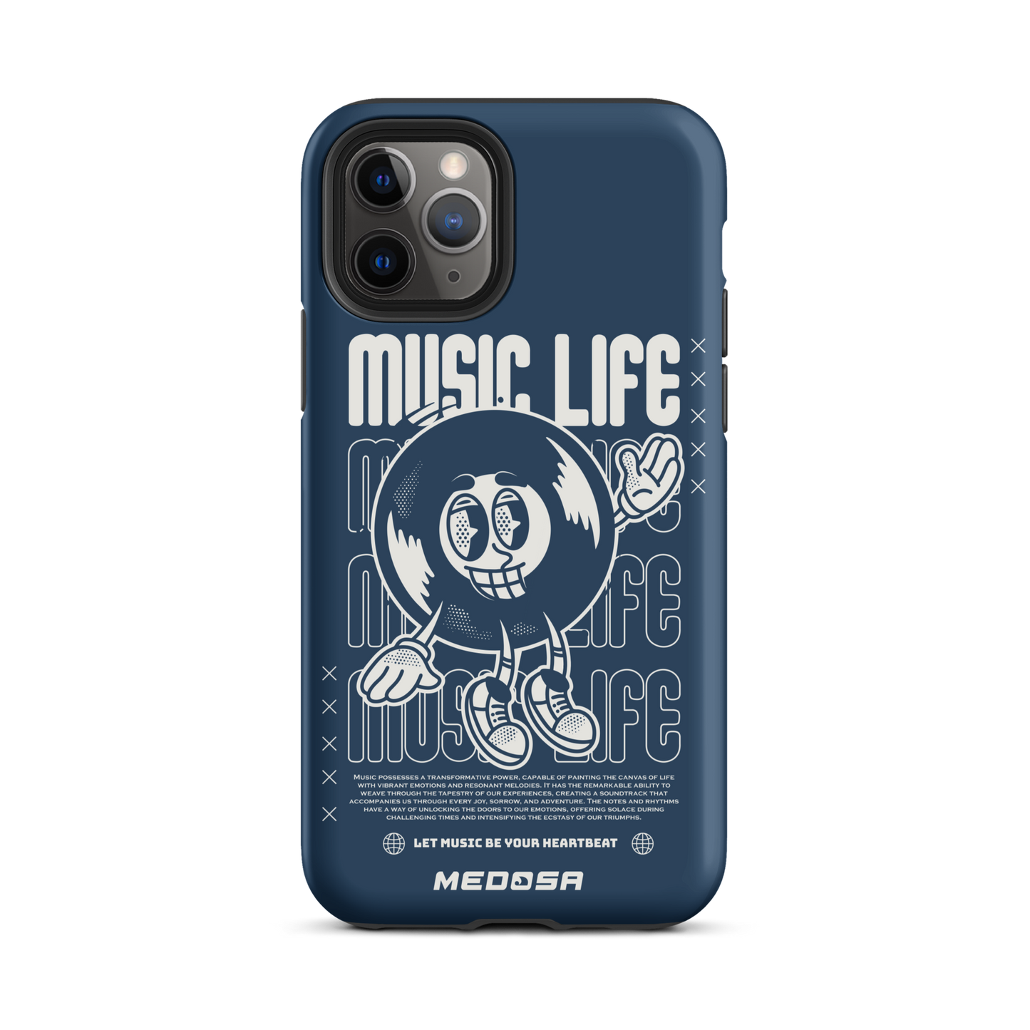 Music Life Navy and White