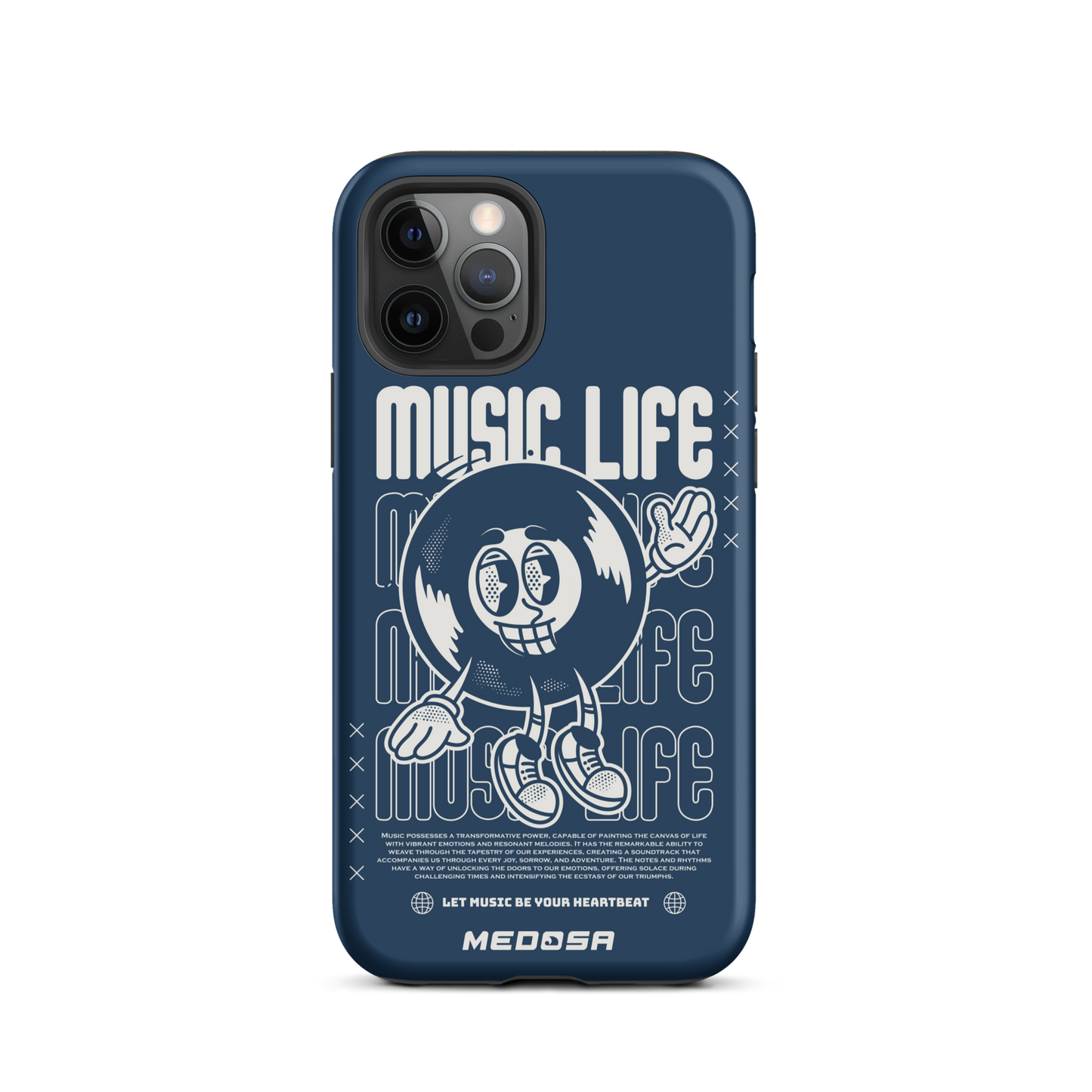 Music Life Navy and White