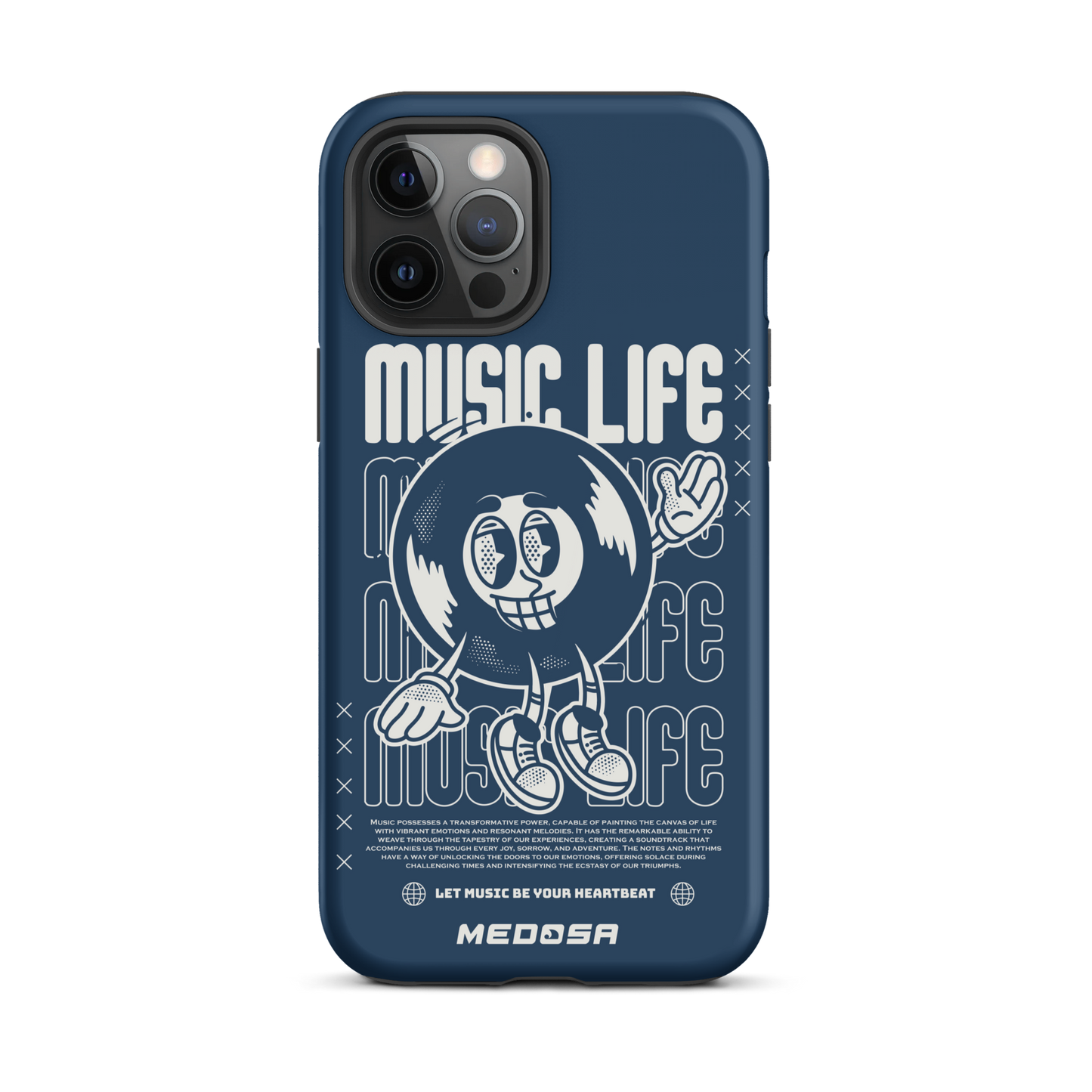 Music Life Navy and White