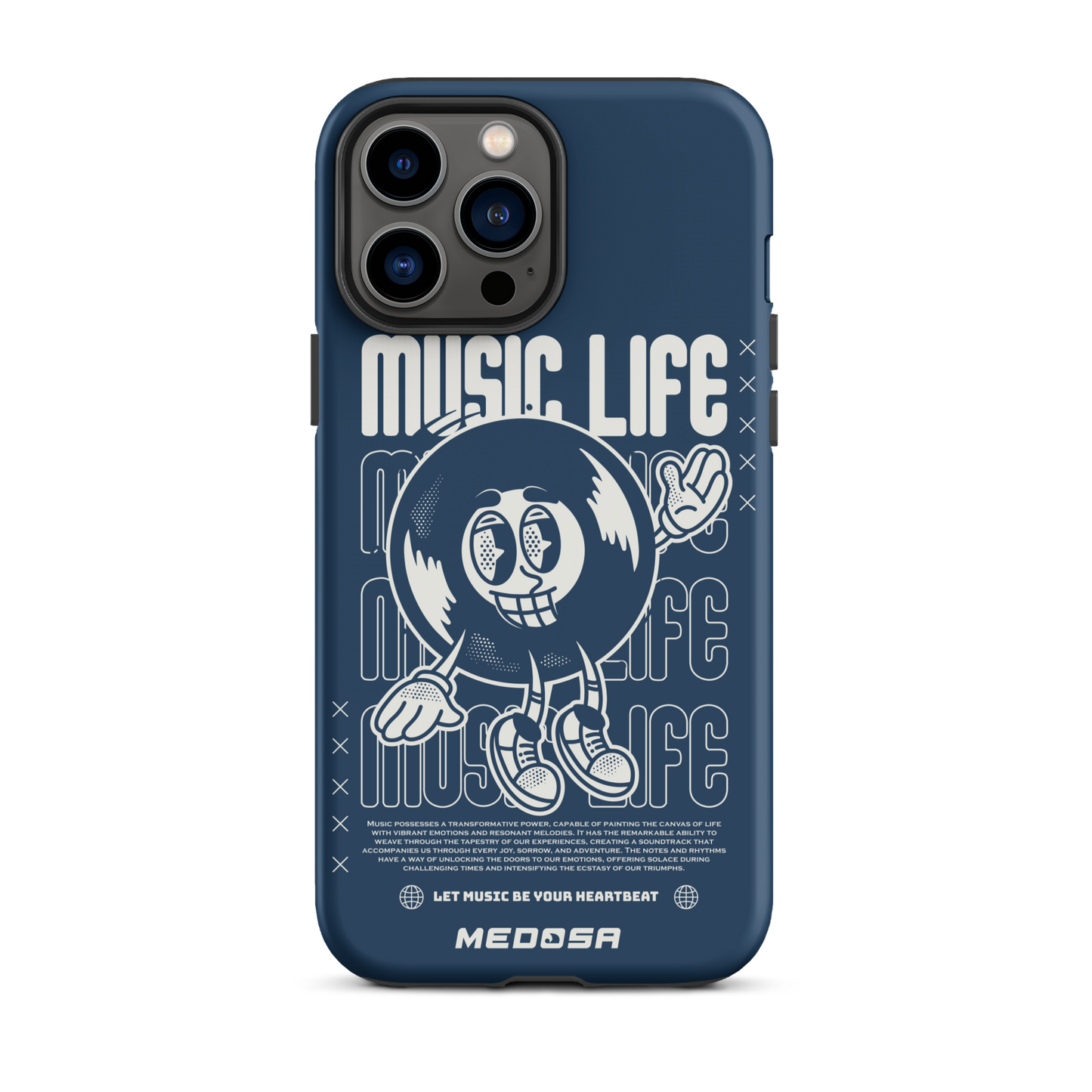 Music Life Navy and White