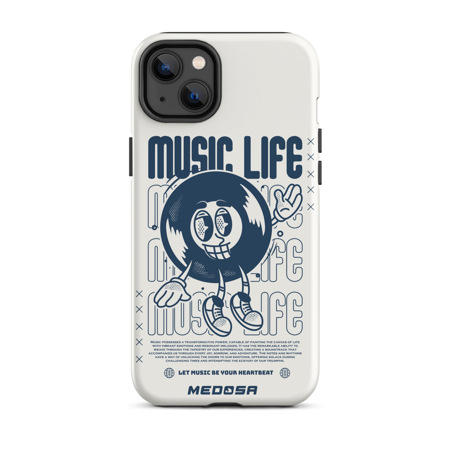 Music Life White and Navy