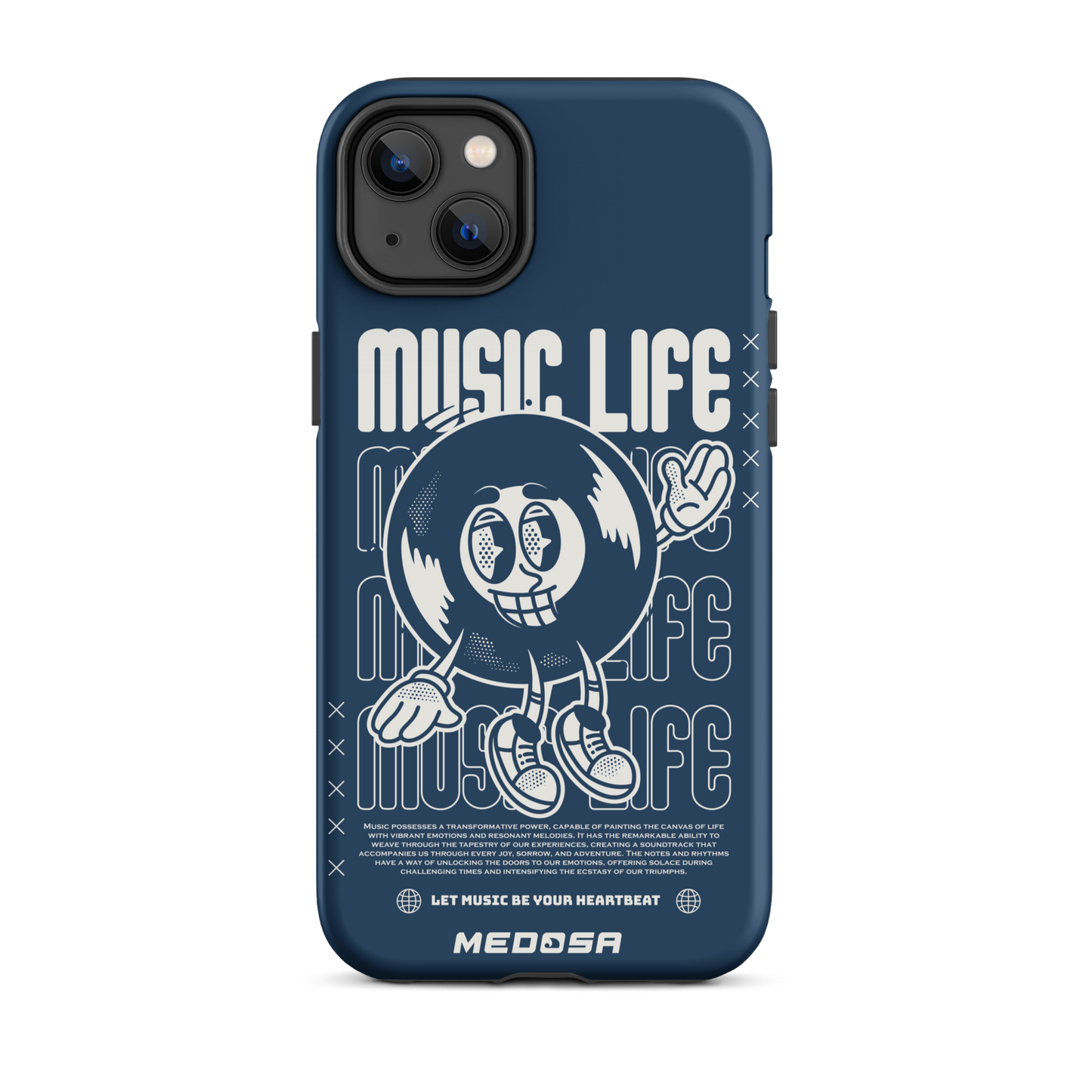 Music Life Navy and White