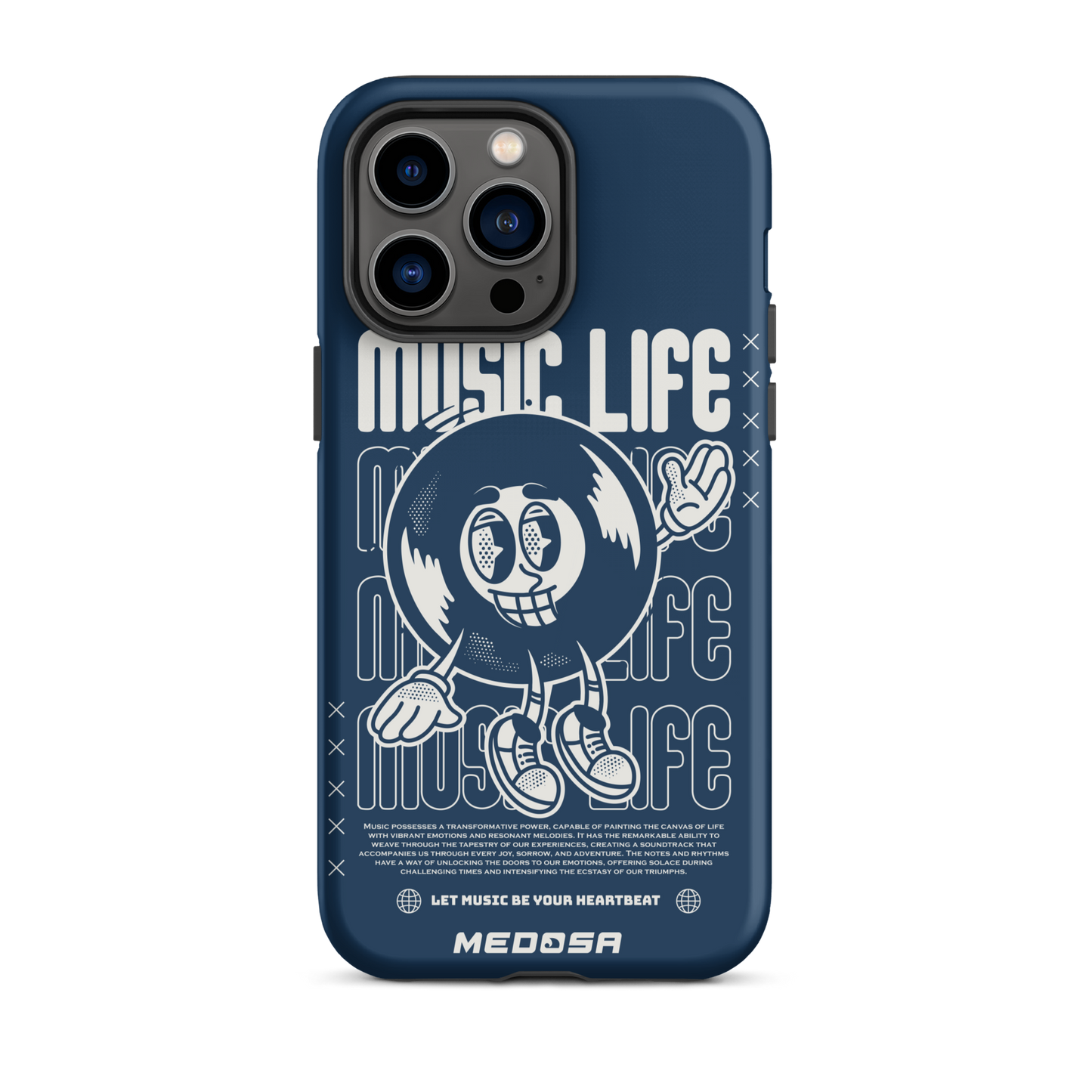 Music Life Navy and White