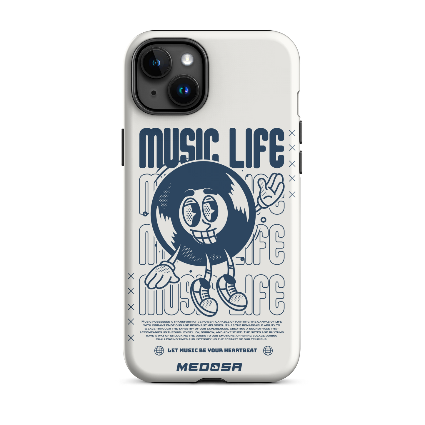 Music Life White and Navy