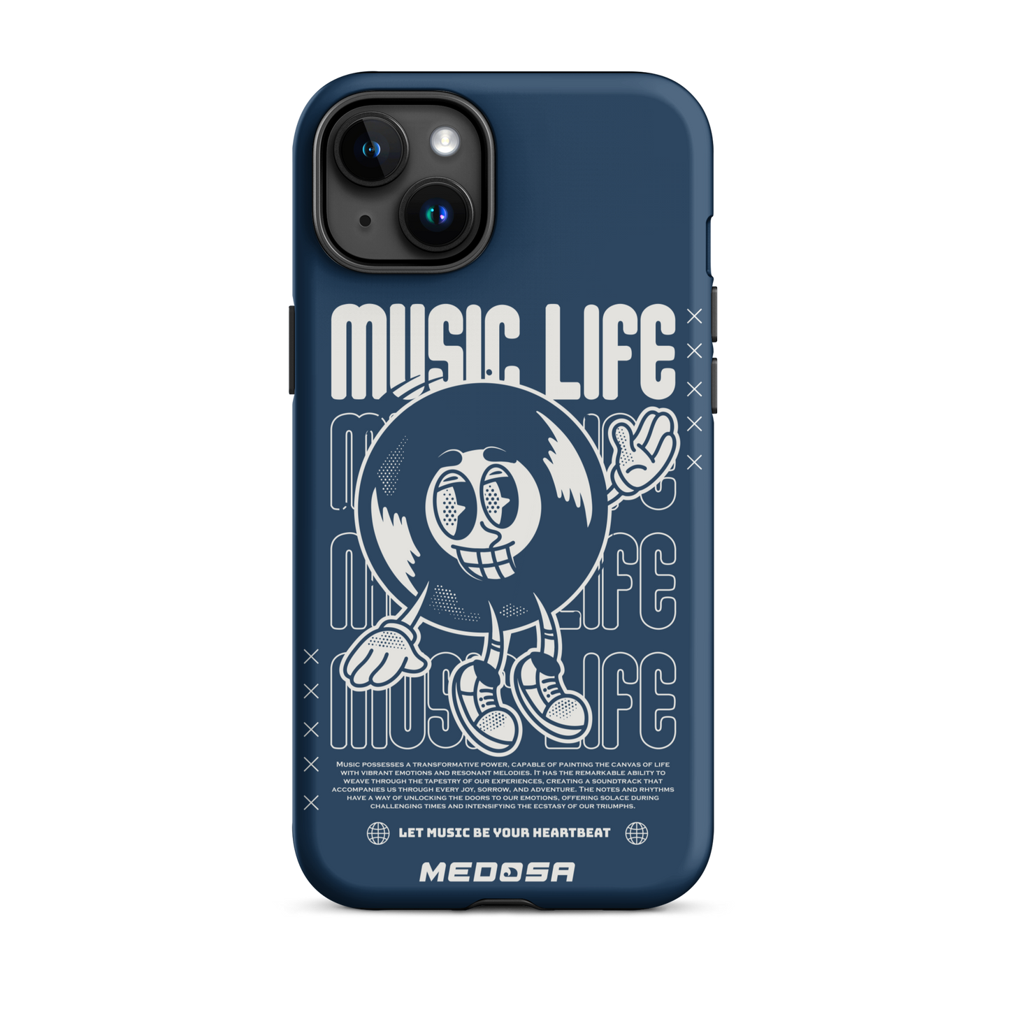 Music Life Navy and White