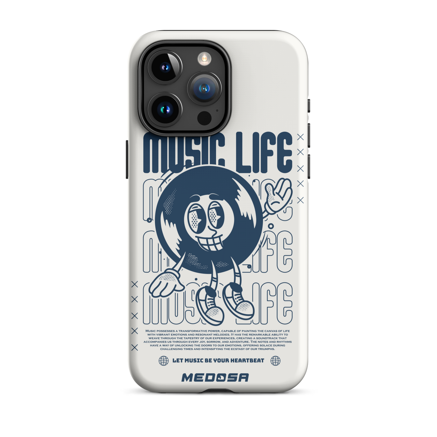 Music Life White and Navy